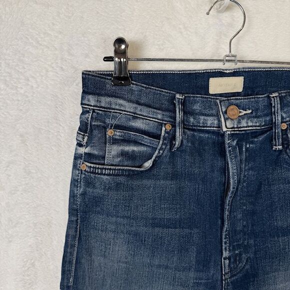 Mother Jeans High Waisted Rascal Ankle Slit Flip Double Shot Espresso Size 27 - Picture 3 of 16